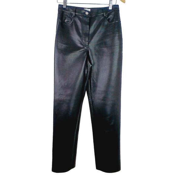 Wilfred The Melina™ Pant SZ 6 High-waisted Vegan Leather pants Black - Picture 2 of 5